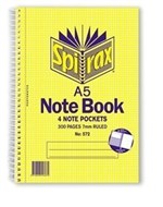 Spirax 572 Side Opening 3 Subject A5 300 Page Spiral Notebook