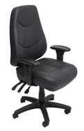 Rapidline Lander Operator Chair 247 High Back Leather Black