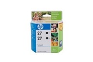 Hp Cc621Aa No 27 Ink Cartridge Pack 2 Black