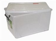Italplast I 424 Storage Box With Rollers Clear 55 Litre