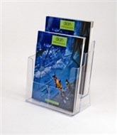 DeflectO 77865 Brochure Holder A4 Two Tier Free StandingWall Mount