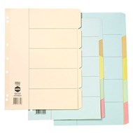 Marbig Dividers A4 Manilla Pastel 5 Tab
