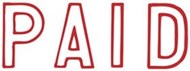 Xstamper 1005 Message Stamp Paid Red