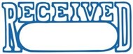 Xstamper 1203 Message Stamp ReceivedDate Blue