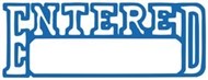 Xstamper 1205 Message Stamp EnteredDate Blue