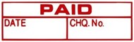 Xstamper 1533 Message Stamp PaidDateCheque No Red
