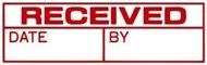 Xstamper 1680 Message Stamp ReceivedDateBy Red