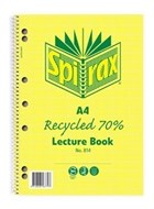 Spirax 814 Recycled Lecture Book A4 140 Pages