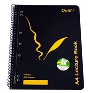 Quill Q906A Lecture Book Pp Cover Spiral Bound A4 Side Opening 250 Pages Made From Fsc Certified Paper