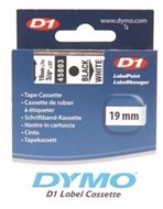 Dymo D1 Labelling Tape Black On White 19Mm X 7M