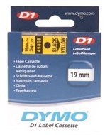 Dymo D1 Labelling Tape Black On Yellow 19Mm X 7M
