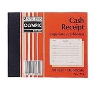 Olympic 714 Receipt Book Carbonless Duplicate 125 X 100Mm 50 Leaf