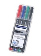 Staedtler Lumocolor Ohp Markers Permanent Medium Wallet 4