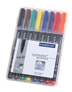 Staedtler Lumocolor Ohp Markers Permanent Medium Wallet 8