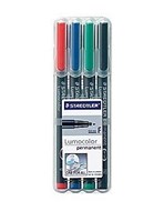 Staedtler Lumocolor Permanent Markers Fine 06Mm Wallet 4