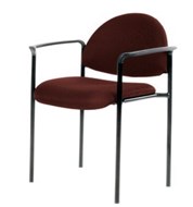 Ys Design Visitors Chair With Arms Burgundy