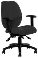 Ys Design Sarah Operators Clerical Chair High Back With Arms Grey