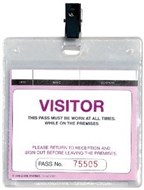 Zions Corporate Visitors Pass Plastic Wallets Pack 25