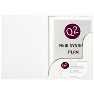 Marbig A5 Presentation Folder Gloss White 10 Pk