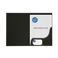 Marbig A4 Presentation Folder Matt Black 20 Pk
