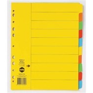 Marbig Extra Wide Dividers A4 10 Tab Manilla Bright
