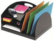 Marbig Metal 2 Way Desktop Organiser Black