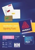 Avery 35952 L7162Fp Laser Labels Fluorescent Pink 16 Per Sheet Pack 25