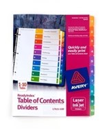 Avery 920122 L7411-10 Readyindex Dividers Parts 1-10