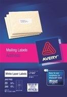 Avery 952003 L7163 Laser Labels Address 14 Labels Per Sheet White Pack 20