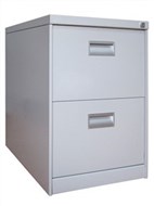 Brownbuilt Octave Filing Cabinet 2 Drawer Silver Grey