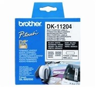 Brother Dk-11204 Multipurpose/Return Address Labels 17 X 54Mm White Roll 400
