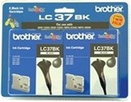 Brother Lc-37Bk Inkjet Cartridge Black Pack 2