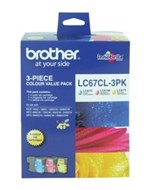 Brother Lc-67Cl3Pk Inkjet Cartridge Colour Pack 3