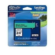 Brother Tze-741 Tape 18Mm Black On Green Laminated