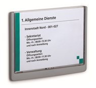 Durable Click Door Sign Grey A5