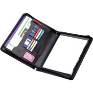 Falcon Leather Zip Conference Folder