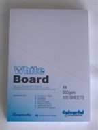 Colourful White Pasteboard A4 3 Sheet Pack 100
