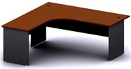 Ddk Accent Radial Workstation 2 Piece Left Hand Return 1800 X 750 / 1800 X 600 X 725Mm Is/Cherrywood