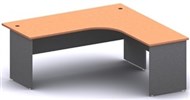 Ddk Accent Radial Workstation 2 Piece Right Hand Return 1800 X 750 / 1800 X 600 X 725Mm Is/Crownbeech