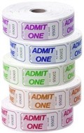 Esselte Admit One Tickets 1000 Per Roll