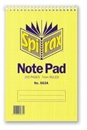 Spirax 563A Top Opening Spiral Notepad 200 X 127Mm 200 Pages