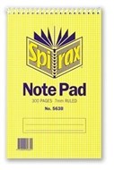 Spirax 563B Top Opening Spiral Note Pad Shorthand 8 X 5 300 Page