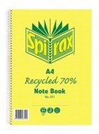 Spirax 811 Recycled Notebook A4 240 Page
