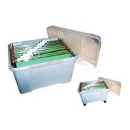Italplast I 304Clr File Box With 10 Files And Tabs 32L