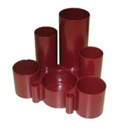 Italplast I 30Bur Desk Tidy 6 Compartment Burgundy