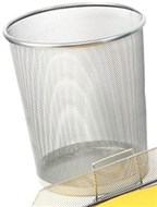 Italplast I341 S Wire Mesh Round Tidy Bin Silver