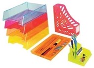 Italplast I 408Fm Plastic Step File Organiser Mandarin