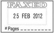 Deskmate Die Plate Date Stamp Faxed