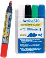 Artline 579 Dry Safe Whiteboard Markers Chisel 5.0Mm Wallet 4