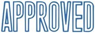 Xstamper 1008 Message Stamp Approved Blue